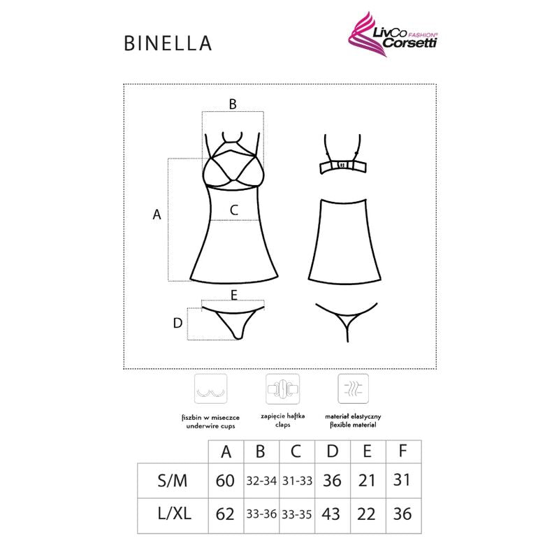 LIVCO CORSETTI FASHION – Binella Set Babydoll + String
