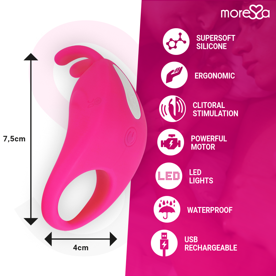 MORESSA – Brad Premium Silicone Oplaadbare Stimulator – Roze