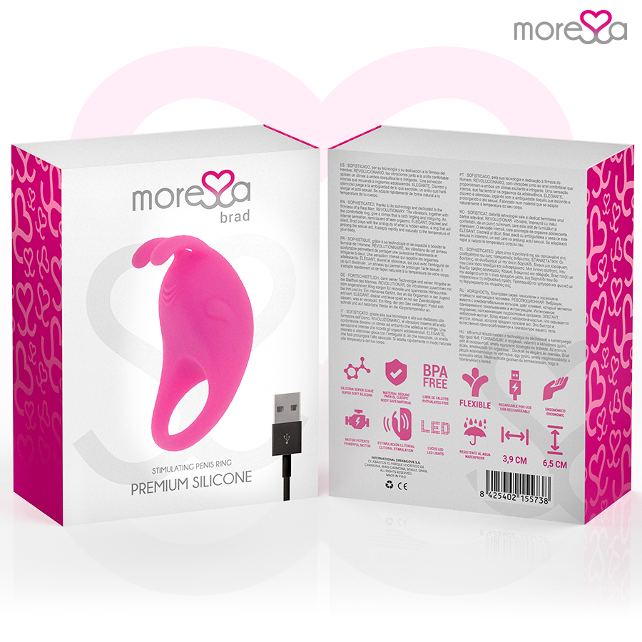 MORESSA – Brad Premium Silicone Oplaadbare Stimulator – Roze