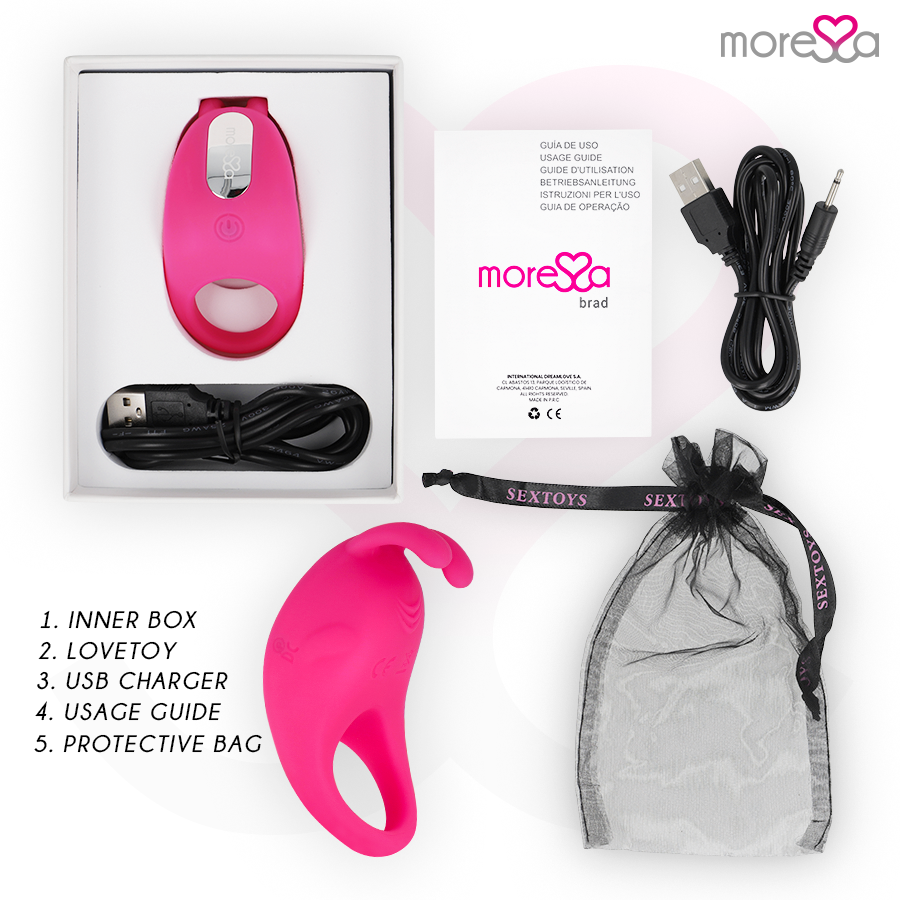 MORESSA – Brad Premium Silicone Oplaadbare Stimulator – Roze