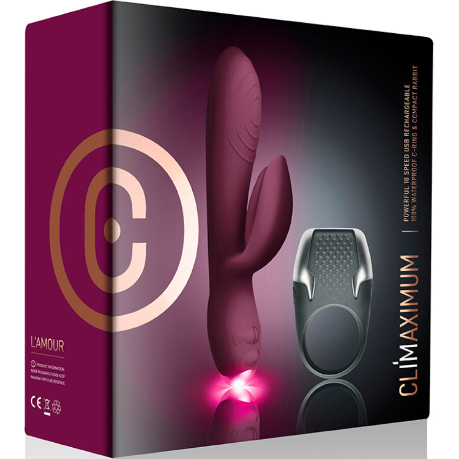 CLIMAXIMUM L’Amour Kit Rabbit Vibrator + LED Cock Ring